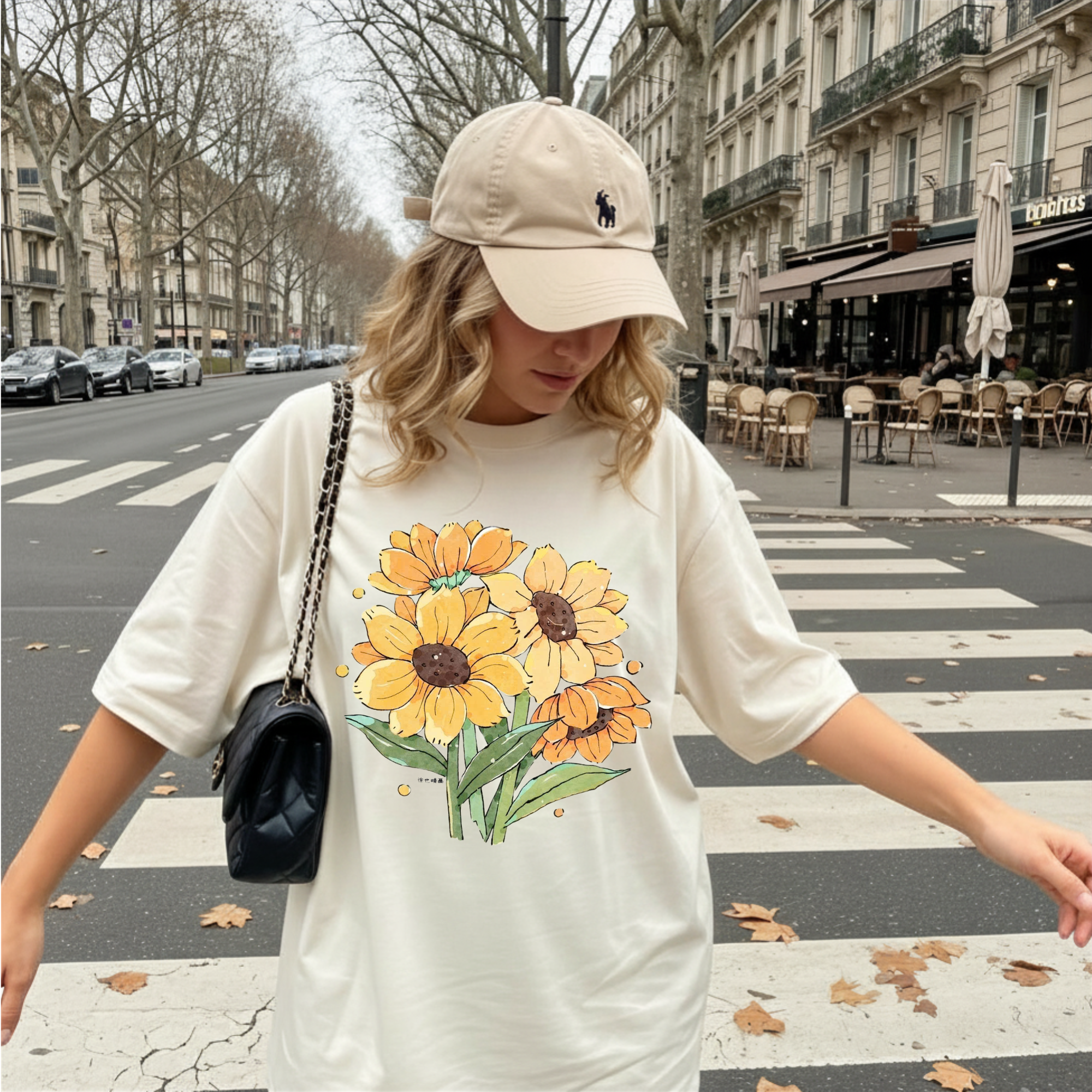 Vintage Sunflower Bouquet T-Shirt, Botanical Nature Lover T-Shirt, Cute Summer Nature Shirt