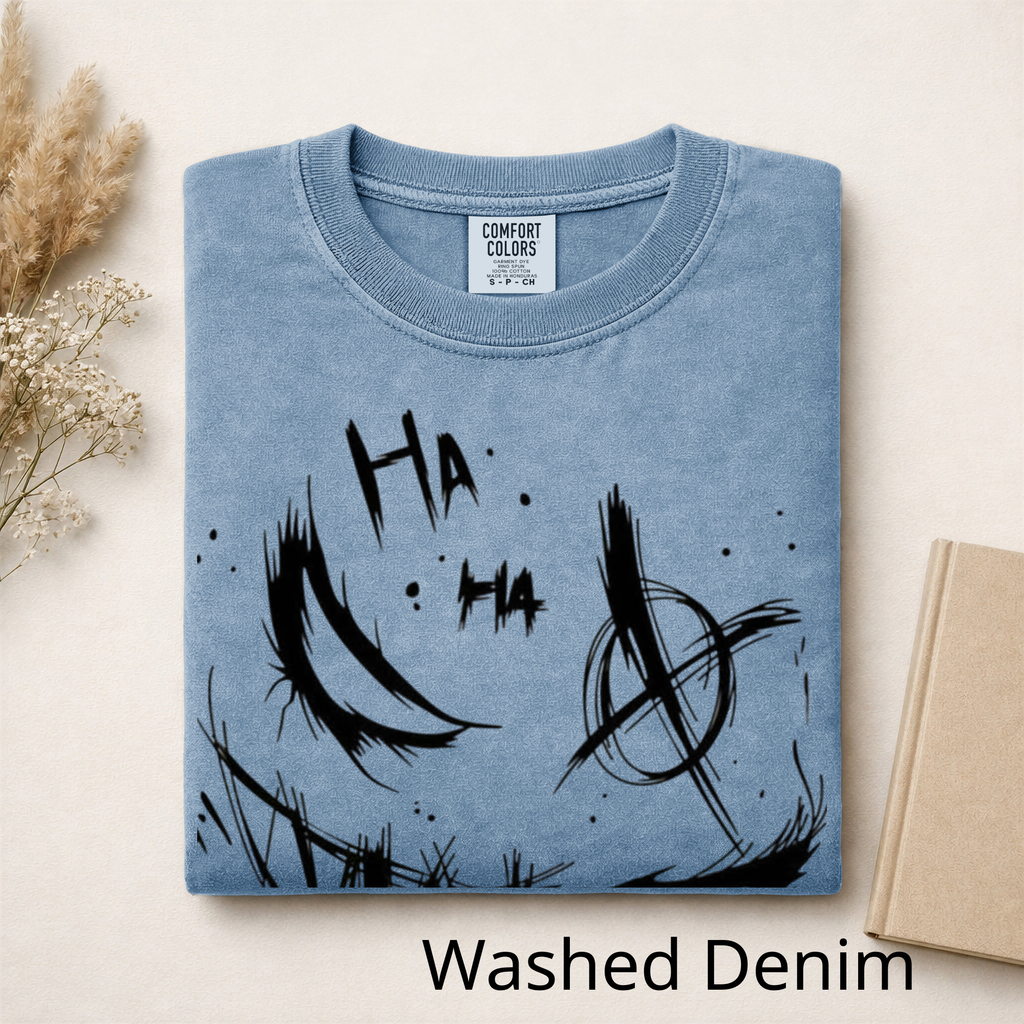Gothic Smile Graphic T-Shirt, Artistic Graffiti Sketch Apparel, Edgy Dark Aesthetic Clothing, Comfort Colors Style Streetwear, Unique Gift for Him/Her