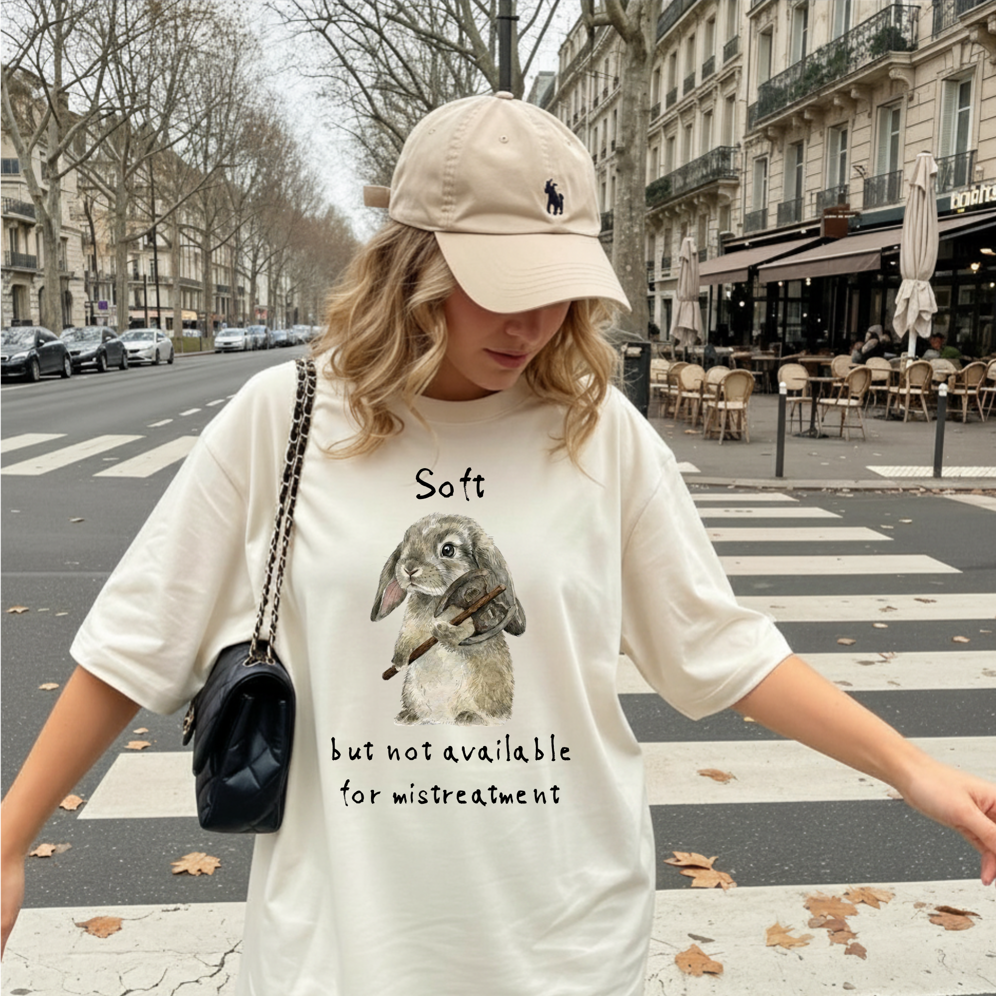 Soft But Not Available For Mistreatment Shirt — Funny Bunny Axe Graphic Tee | Funny Shirt
