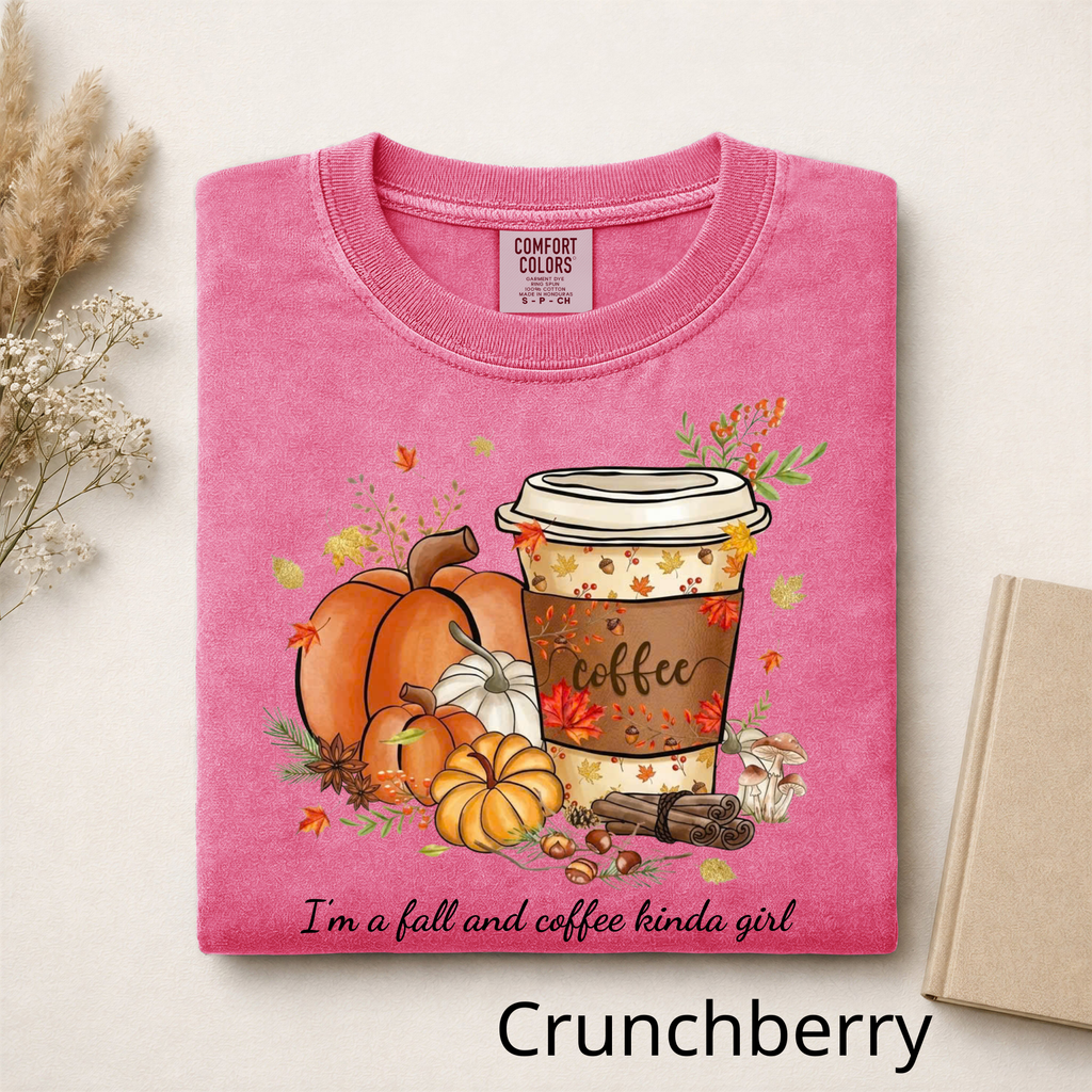 Fall Coffee Lover Shirt, Autumn Pumpkin Spice Graphic Tee, Cute Fall Aesthetic Sweatshirt, Coffee Season Gift