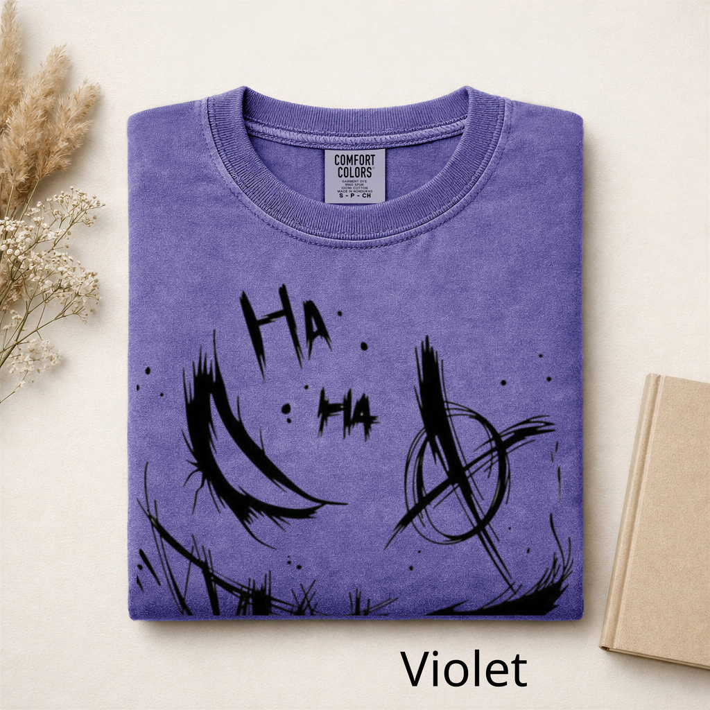 Gothic Smile Graphic T-Shirt, Artistic Graffiti Sketch Apparel, Edgy Dark Aesthetic Clothing, Comfort Colors Style Streetwear, Unique Gift for Him/Her