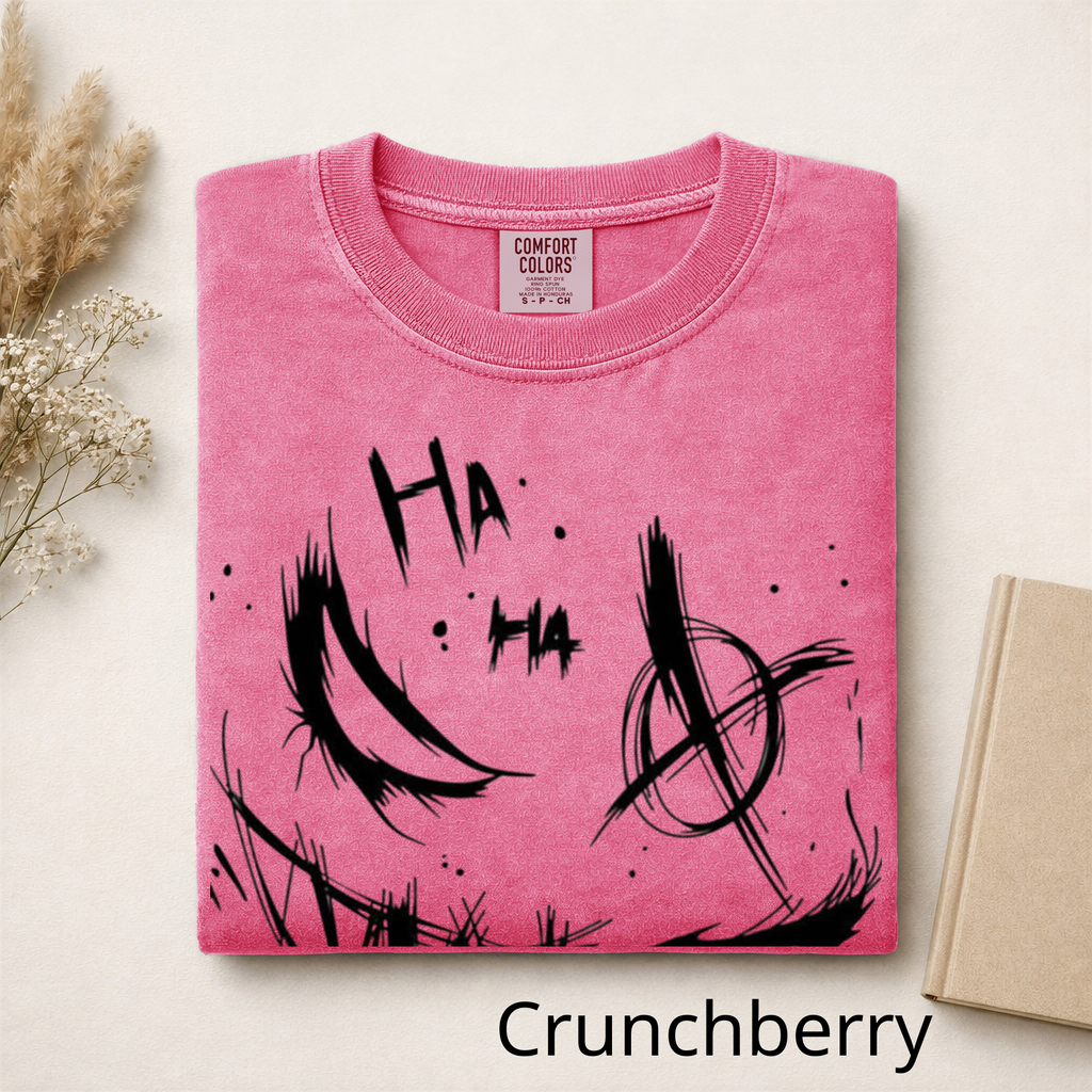 Gothic Smile Graphic T-Shirt, Artistic Graffiti Sketch Apparel, Edgy Dark Aesthetic Clothing, Comfort Colors Style Streetwear, Unique Gift for Him/Her