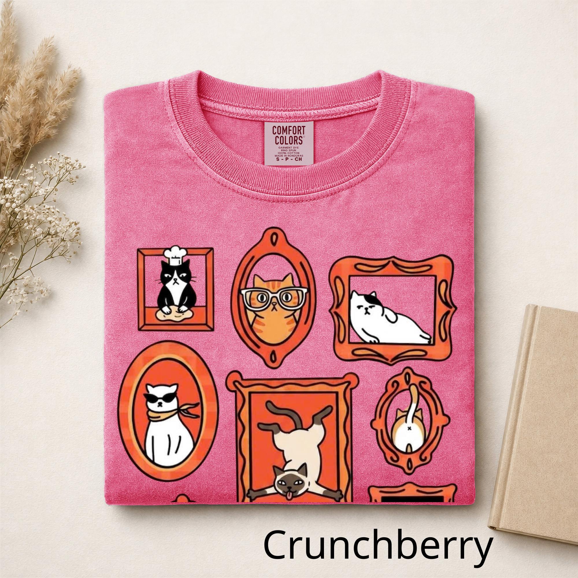 Vintage Cat Gallery T-Shirt, Funny Cats in Frames Graphic Tee, Cute Cat Lover Gift, Aesthetic Retro Animal Shirt