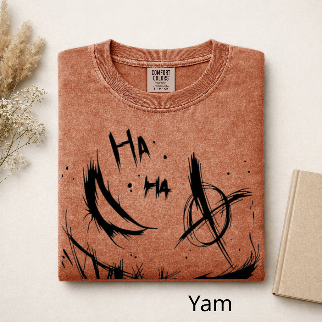 Gothic Smile Graphic T-Shirt, Artistic Graffiti Sketch Apparel, Edgy Dark Aesthetic Clothing, Comfort Colors Style Streetwear, Unique Gift for Him/Her