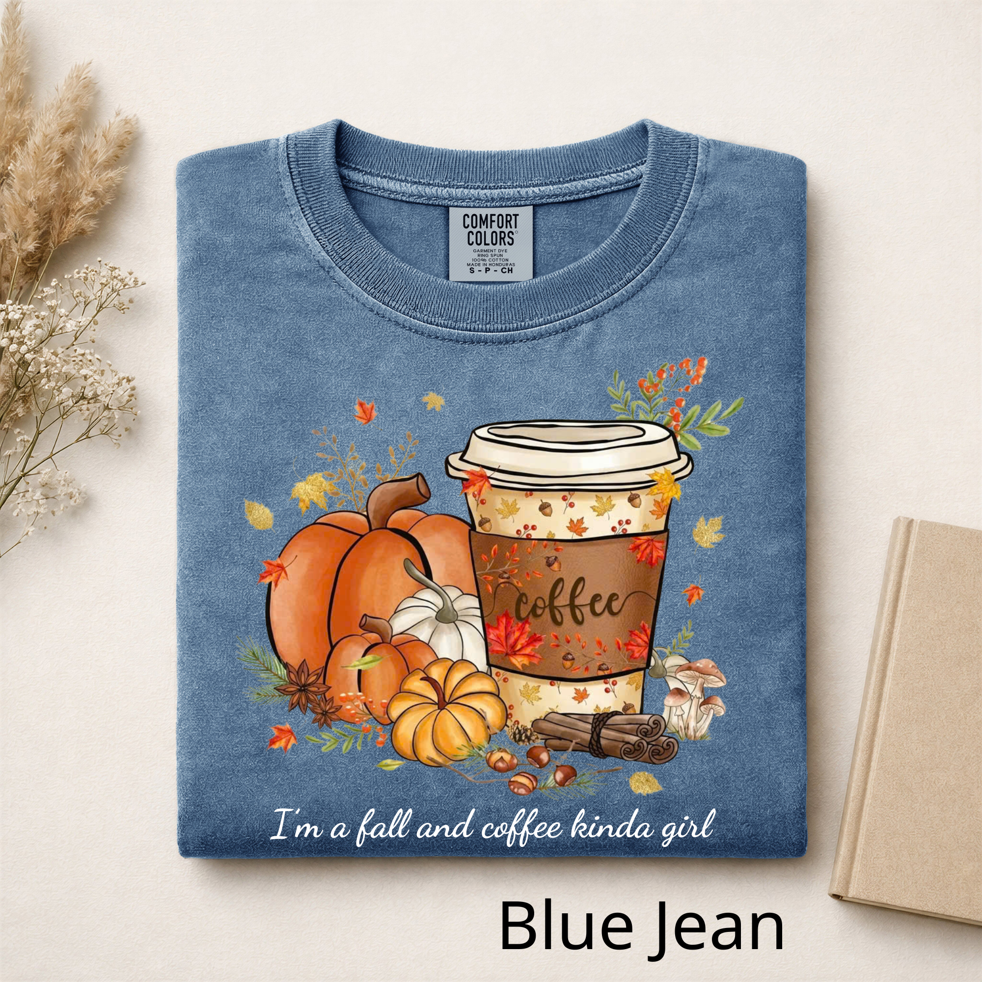 Fall Coffee Lover Shirt, Autumn Pumpkin Spice Graphic Tee, Cute Fall Aesthetic Sweatshirt, Coffee Season Gift