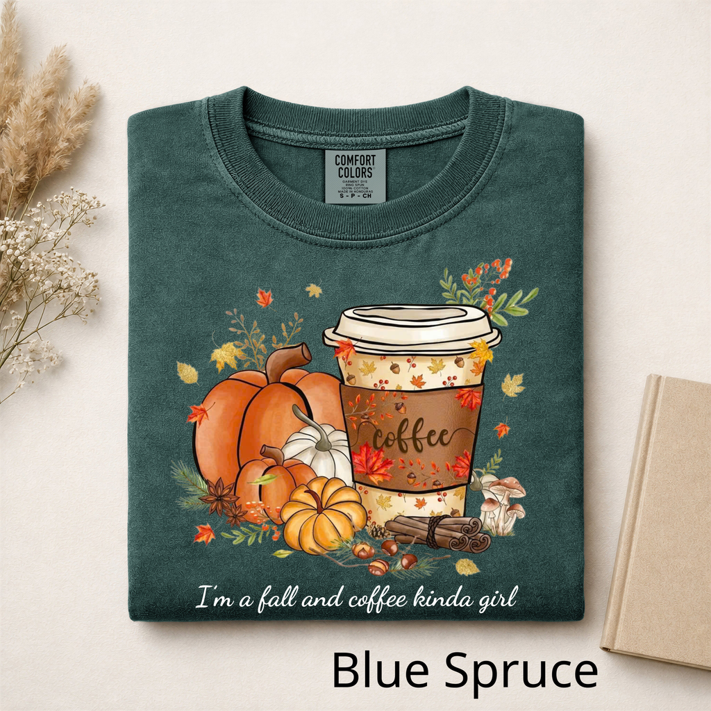 Fall Coffee Lover Shirt, Autumn Pumpkin Spice Graphic Tee, Cute Fall Aesthetic Sweatshirt, Coffee Season Gift