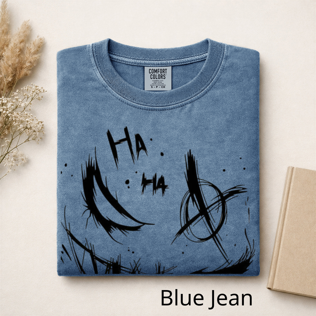 Gothic Smile Graphic T-Shirt, Artistic Graffiti Sketch Apparel, Edgy Dark Aesthetic Clothing, Comfort Colors Style Streetwear, Unique Gift for Him/Her