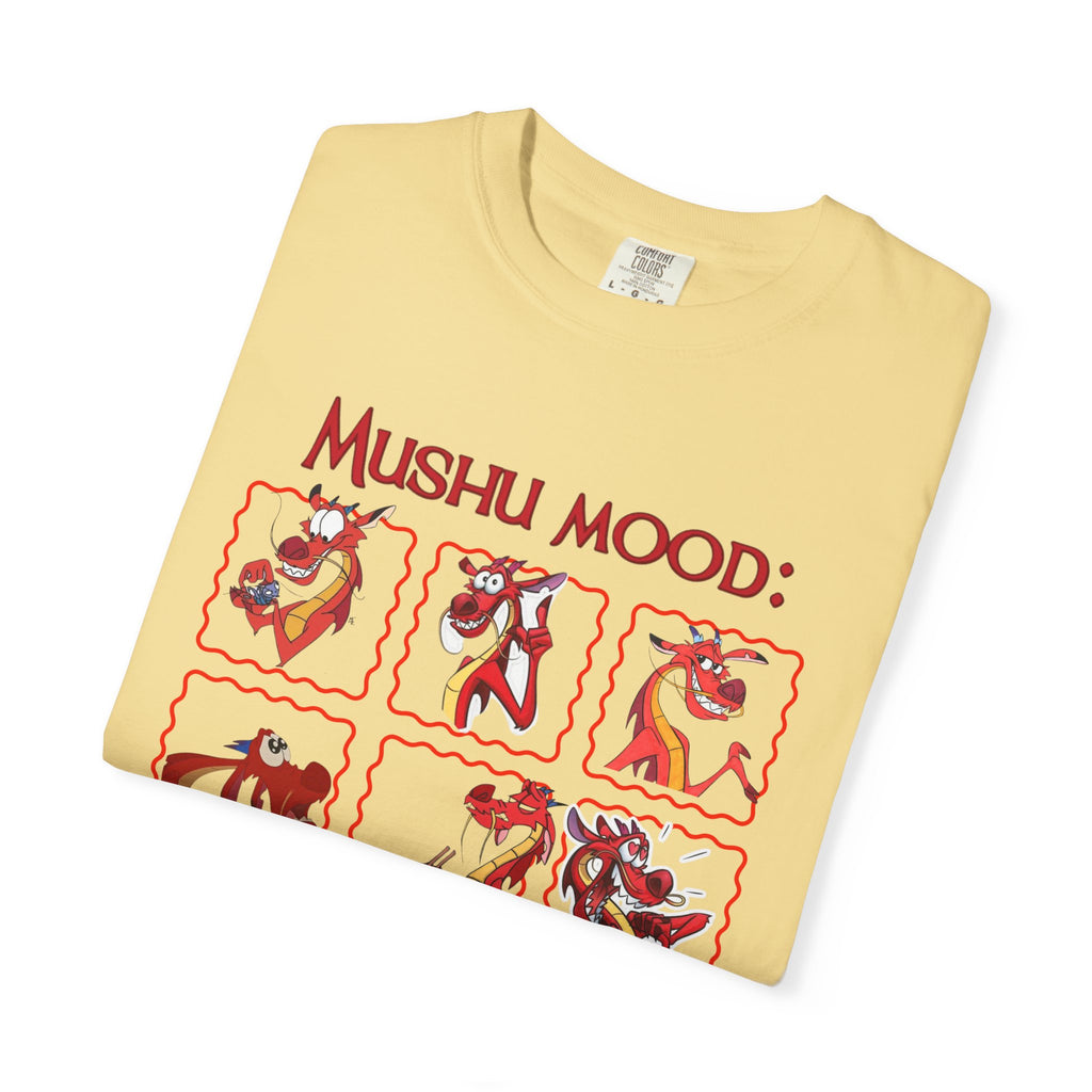 Retro "Mushu Mood" Shirt, Dragon Graphic Tee, Cute Face Emotion Of Mushu T-Shirt | Mulan Princess Tee