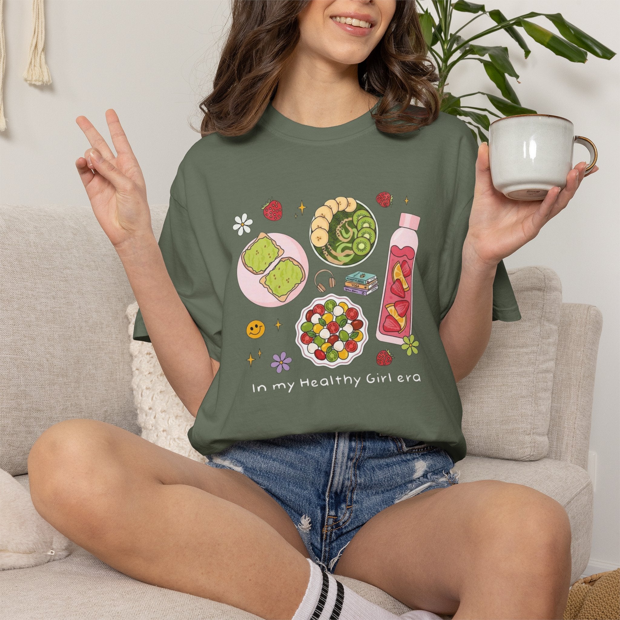 In My Healthy Girl Era T-Shirt, Wellness Lifestyle Tee, Fitness Motivation Gift